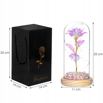 ПОДАРОК ​​НА ДЕНЬ МАТЕРИ РОЗА В СТЕКЛЕ ВЕЧНАЯ РОЗА LED ПОДАРОЧНАЯ КОРОБКА