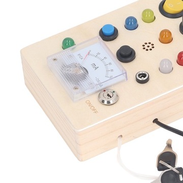 Детская деревянная светодиодная игрушка, образовательная имитация HR Key Lock