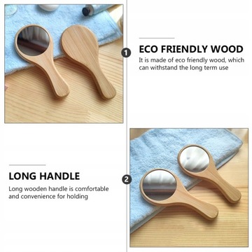 2 sztuk Lusterko do makijażu Mały podręczny