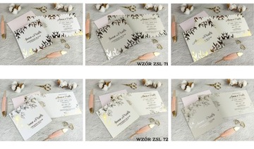 Zaproszenia Ślubne Na Ślub Złocone Glamour Geometr