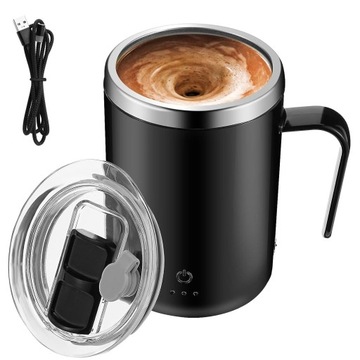 ELEKTRYCZNY KUBEK DO KAWY MAGNETYCZNE AUTO MIESZADŁO DO KAWĘ HERBATĘ 400ML