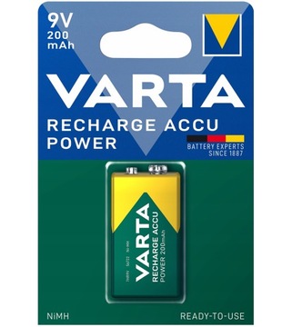 AKUMULATOR VARTA READY 9V HR9 200mAh MOCNY