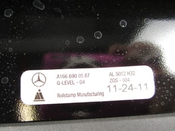 LIŠTA SLOUPU DVEŘE ZADNÍ LEVÝ MERCEDES ML W166