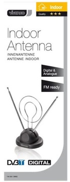 Antena Pokojowa TV DVB-T2 + Radio FM/DAB Vivanco TVA300 Sklep W-wa C.H.LAND