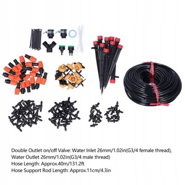 КОМПЛЕКТ ДЛЯ ОРОШЕНИЯ МИНИ-ТЕПЛИЦЫ 40 М КРОВАТЬ