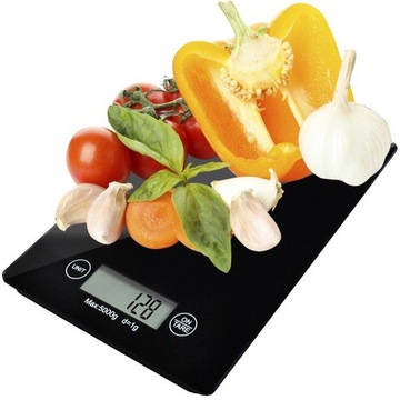 ELEKTRONICZNA WAGA KUCHENNA PŁASKA LCD 5 kg / 1 g
