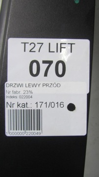 AVENSIS T27 FACELIFT DVEŘE LEVÉ PŘEDNÍ 040 12-