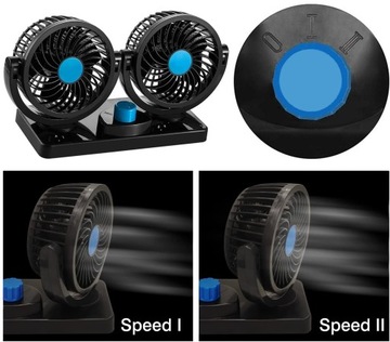 ДВОЙНОЙ ВЕНТИЛЯТОР НА 360° РЕГУЛИРОВКА АВТОМОБИЛЬНОГО ВЕНТИЛЯТОРА ТИХАЯ КАБИНА 12 В 24 В