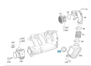 ПРОКЛАДКА ВПУСКНОЙ ТРУБЫ MERCEDES M271