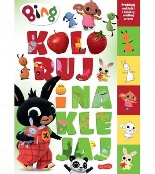 BING KOLORUJ I NAKLEJAJ KOLOROWANKA NAKLEJKI