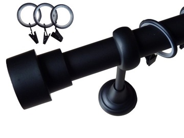 Карниз для штор БЕЛЫЙ Карниз для штор 25MM 200 CM + ВМЕСТИМОСТЬ САЙЛЕНТНЫХ КОЛЬЦЕВ