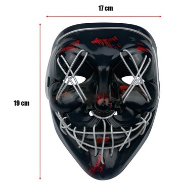 СВЕТОДИОДНАЯ МАСКА СВЕТЯЩАЯСЯ СВЕТОДИОДНАЯ ЧИСТКА ВЕЧЕРИНКИ НА ХЭЛЛОУИН