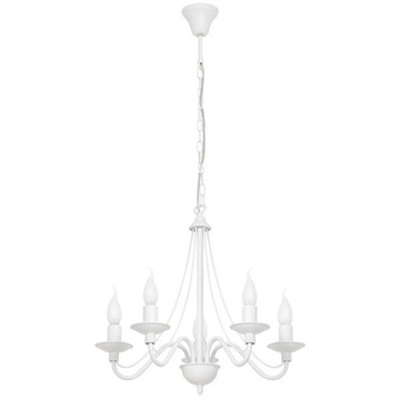 Żyrandol RÓŻA 5 WHITE 397F - Aldex