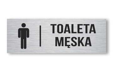 TABLICZKA TOALETA MĘSKA ALUMINIUM UV 20X7CM