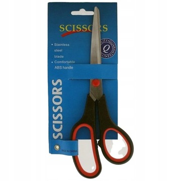 NOŻYCZKI BIUROWE SZKOLNE Z RĄCZKĄ DO PAPIERU