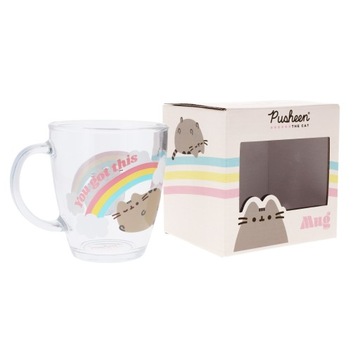 PUSHEEN MARZYCIEL kubek szklany z uszkiem SZKLANKA