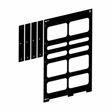 Szablon montażowy szuflad GAMET BOX, BLUM
