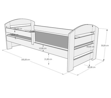 Кровать Односпальная Ками ПЛЮС 180х80 Молодёжная