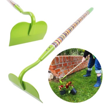 Motyczka -narzędzie ogrodowe dla dzieci- metalowa tęczowy uchwyt 72cm