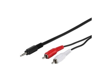 Vivanco PS L 509 1.5m 2 x RCA 3.5mm Czarny kabel audio