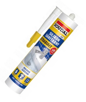 Silikon Sanitarny EXTRA BIAŁY z Formułą Połysku Soudal 280ml