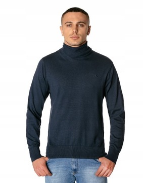 Elegancki Cienki Sweter Męski Golf S2S C110 r L