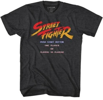 KOSZULKA Street Fighter Capcom Video Game Start Screen 1 Or 2 Player