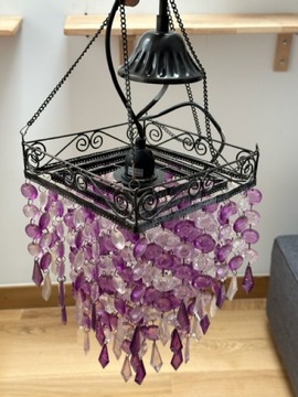 LAMPA SUFITOWA WISZĄCA kryształki