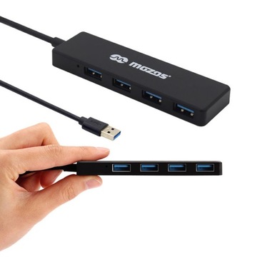 MOZOS AC-HUB30 HUB USB 3.0 ROZDZIELACZ 4 PORTOWY SPLITTER ROZGAŁĘZIACZ