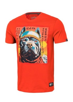 Koszulka T-shirt męski PitBull PIT BULL FUJI - czerwona r.L