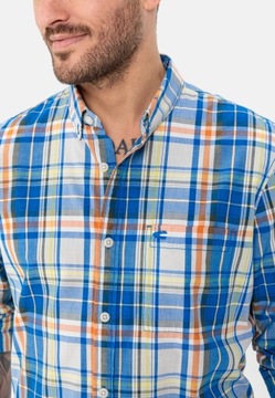 Koszula męska bawełniana w kratkę niebieska rozmiar XL