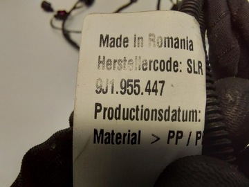 PORSCHE TAYCAN 4S 9J1 2022R SVAZEK INSTALACE PÁSY PŘEDNÍHO 9J1955447