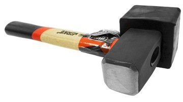 MŁOTEK BRUKARSKI NAKŁADKĄ GUMĄ KOSTKI BRUKU 1500g