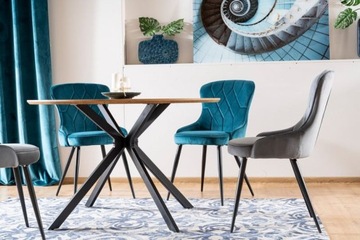 Стол АСТЕР круглый 120х120 дуб/черный лофт СИГНАЛ