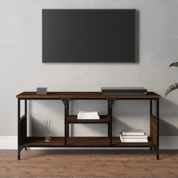 SZAFKA POD TELEWIZOR BRĄZOWY DĄB 100X35X45CM