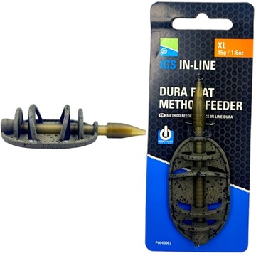 Podajnik PRESTON koszyk koszyczek ICS In line Dura Flat L 30g Method Feeder