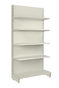 Kompletny regał sklepowy metalowy typ Mago Przyścienny 210x100cm 4 półki 37