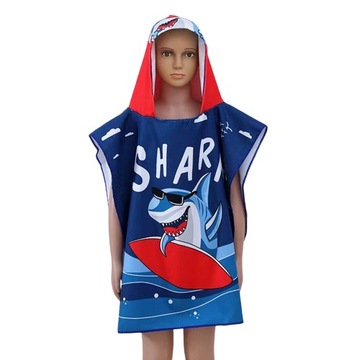 RĘCZNIK KĄPIELOWY PLAŻOWY PONCHO KAPTUREK BAWEŁNA