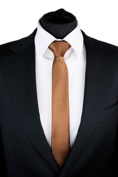 УЗКИЙ ГАЛСТУК СЕЛЕДКА SLIM 5 см СВЕТЛО-КОРИЧНЕВЫЙ