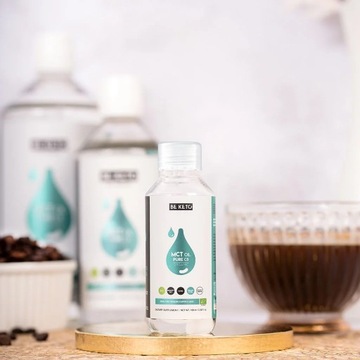 OLEJ MCT 100% C8 Płynny Kwas Kaprylowy 2x100 ml Dieta Keto Suplement Diety