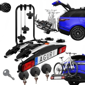 Bagażnik rowerowy platforma na hak holowniczy Aguri Active Bike 2 rowery
