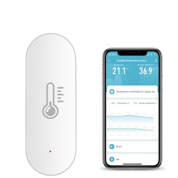 Маленький беспроводной интеллектуальный датчик температуры и влажности ZIGBEE TUYA