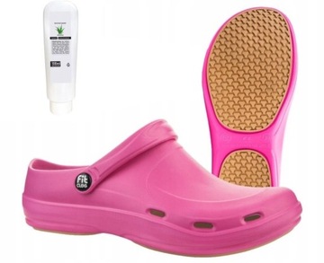 FitClog 001 Buty Klapki medyczne kucharskie 41 fuksja