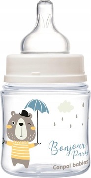 Canpol Babies Butelka antykolkowa EasyStart Bonjour Paris 120ml niebieska