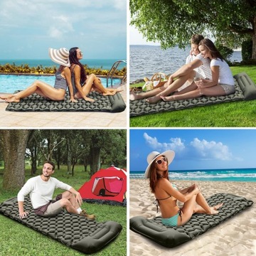 САМОНАДУВАЮЩИЙСЯ КОВРИК ДЛЯ КЕМПИНГА НАДУВНОЙ МАТРАС ДЛЯ ОТДЫХА ВОДОНЕПРОНИЦАЕМЫЙ