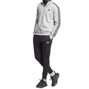 ND05_IA3073-M IA3073 Dres męski adidas Basic 3-Stripes Fleece szaro-czarny