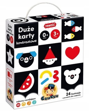 CZUCZU DUŻE KARTY KONTRASTOWE 0-3 MIES.