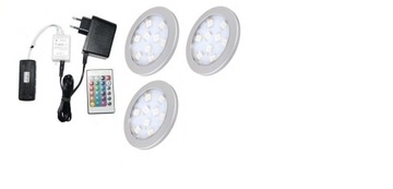 Oświetlenie mebli 3 x oprawa led rgb Orbit 12V