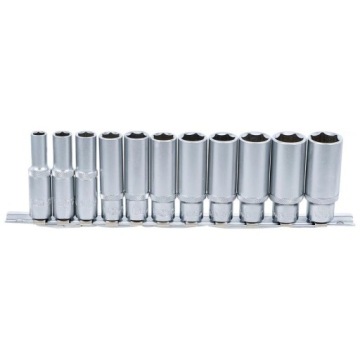 Sada 11 hlubokých šestihranných nástavců 8-19 mm, pohon 10 mm 3/8" Bgs 2222