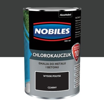 NOBILES Chlorokauczuk 0,9L czarny połysk